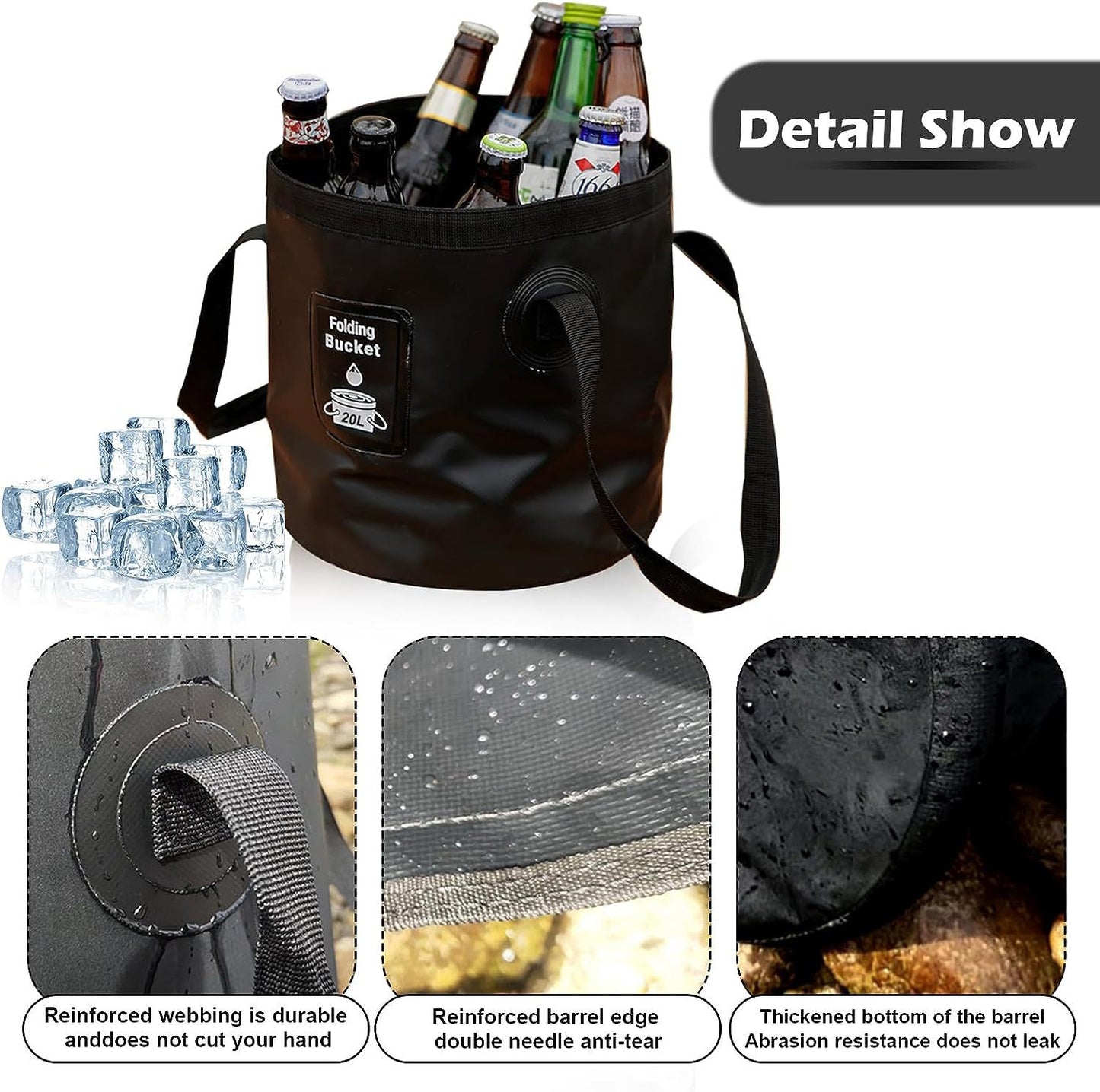 Portable Outdoor Collapsible Water Bucket